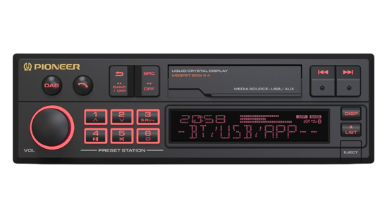 Pioneer, SXT-C10PS RETRO magnetola su Bluetooth, USB, DAB     